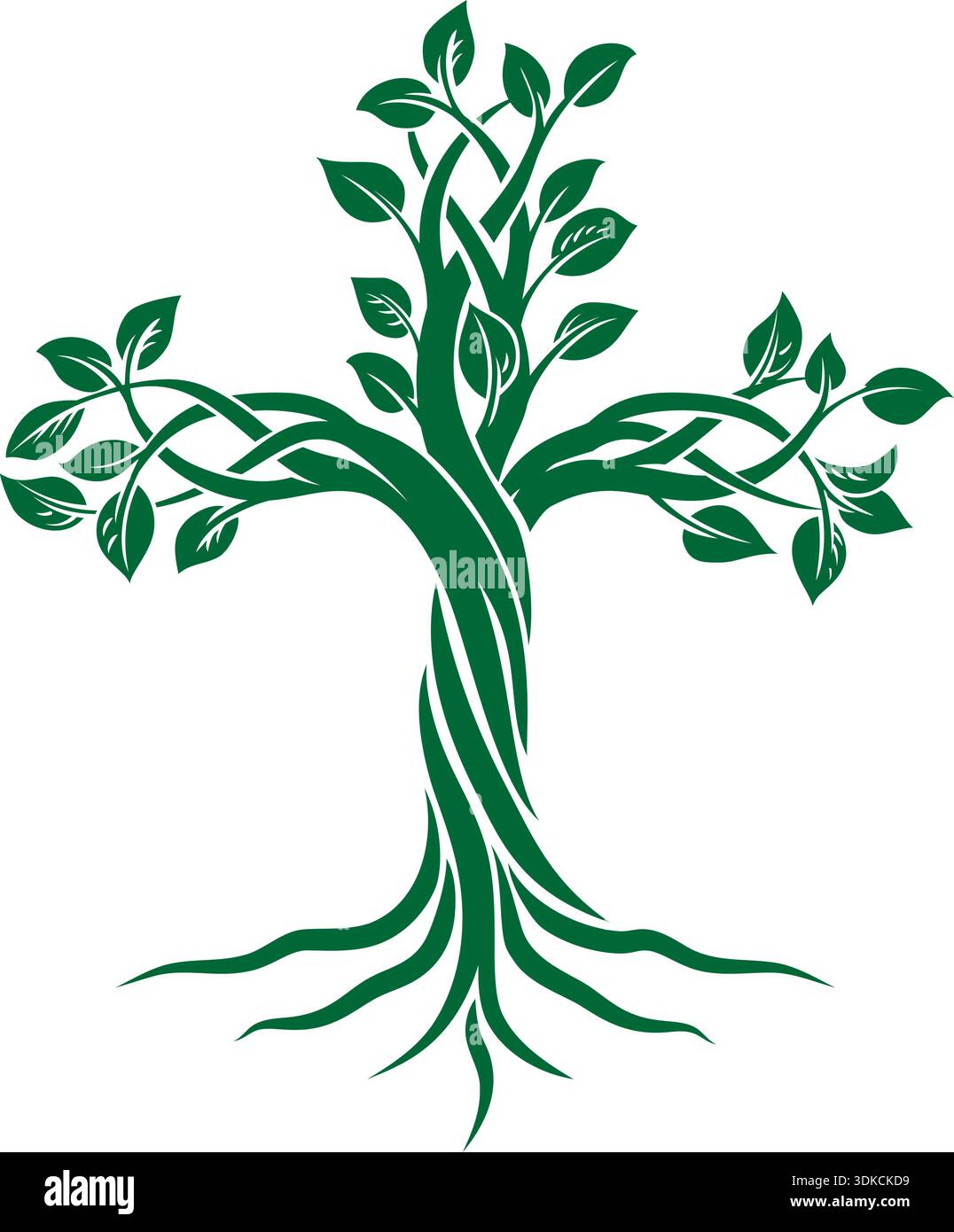 Christian Cross Tree of Life Icon Illustration Stock Vector Image & Art ...