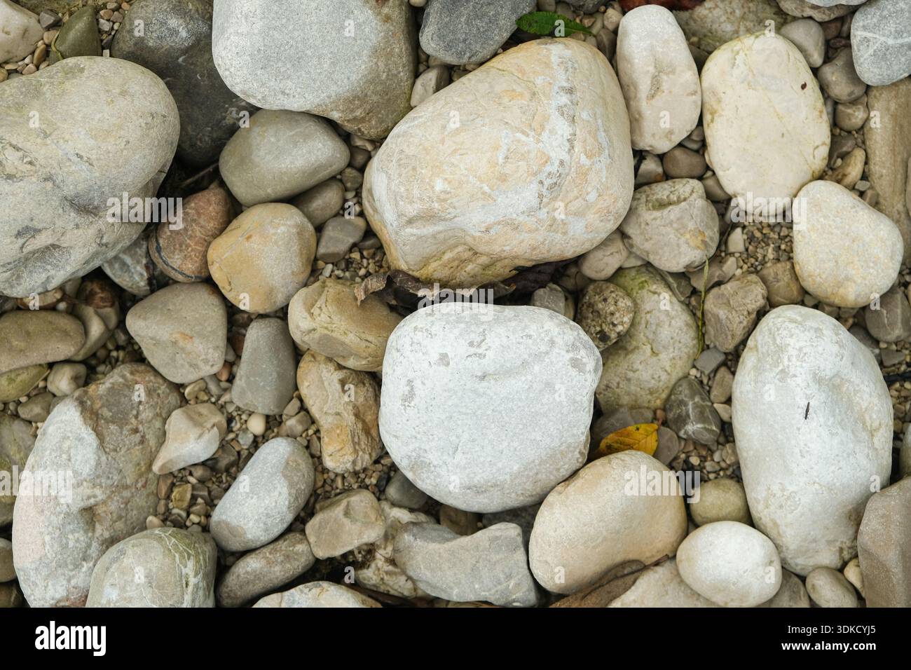 Natural River Stone Background and Texture. Stock Photo