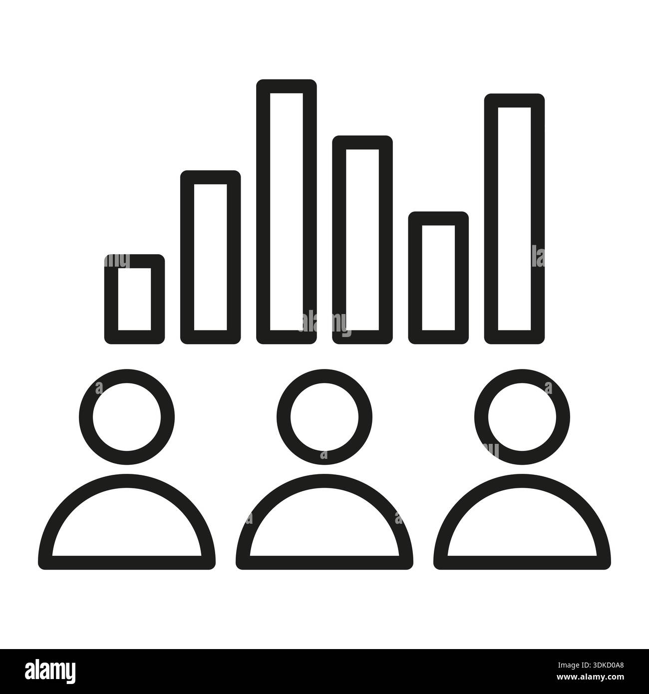 Business people icon. Teamwork data symbol. Analytical progress Vector ...