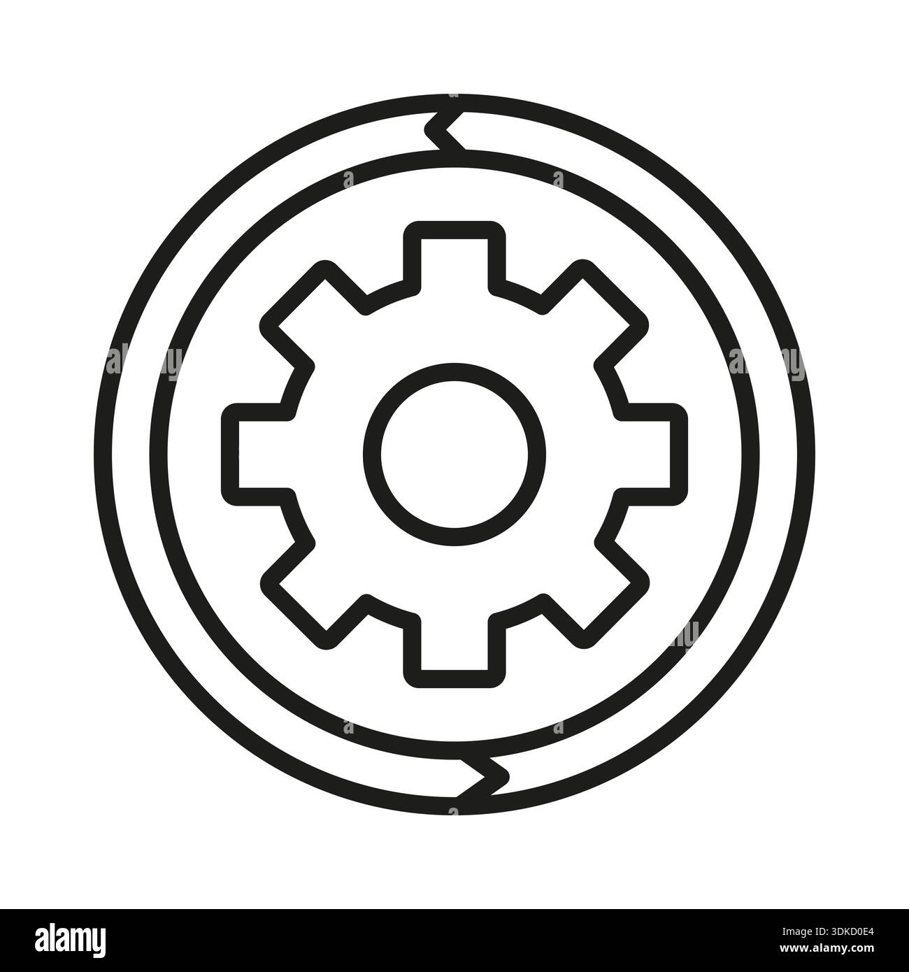 System update icon. Settings cycle symbol. Process gear Vector. Automation loop. Stock Vector