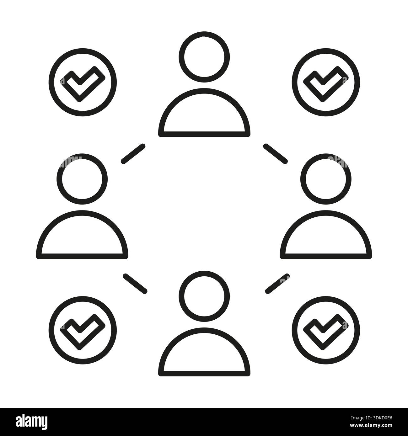 People network system. Teamwork task icon. User connection Vector ...
