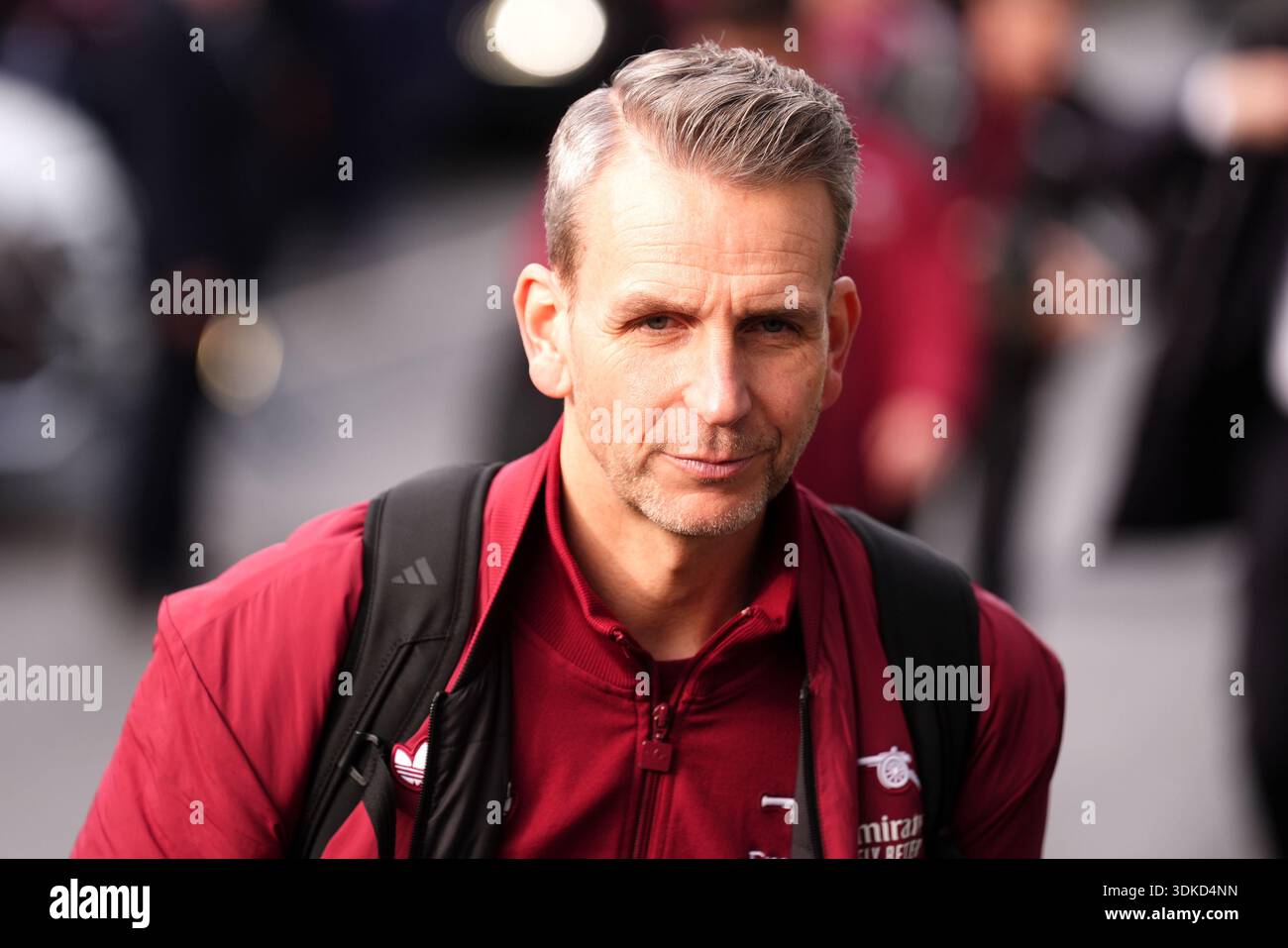 Arsenal assistant manager Albert Stuivenberg arrives to the stadium ...