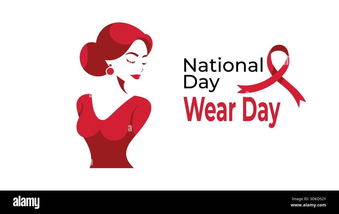 Red dress day Stock Vector Images - Alamy