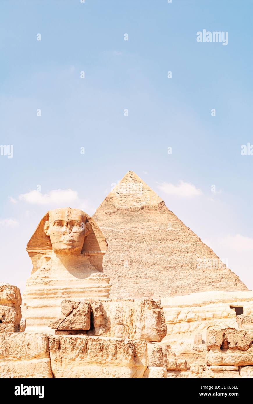 The Great Sphinx and (beyond) the Pyramid of Khafre taken from the ...