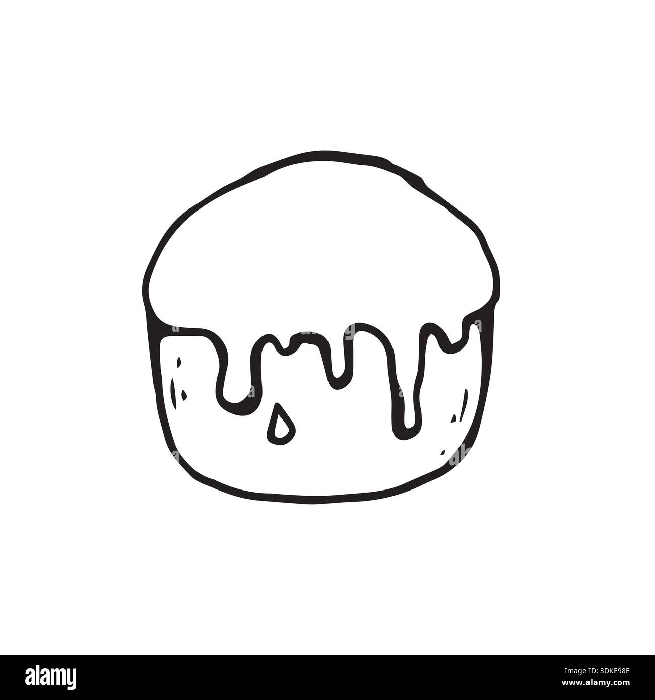 Whimsy Easter Cake with dripping glaze Stock Vector