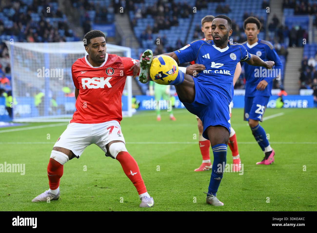 Ricardo Pereira of Leicester City under pressure from Jayden Fevrier of ...
