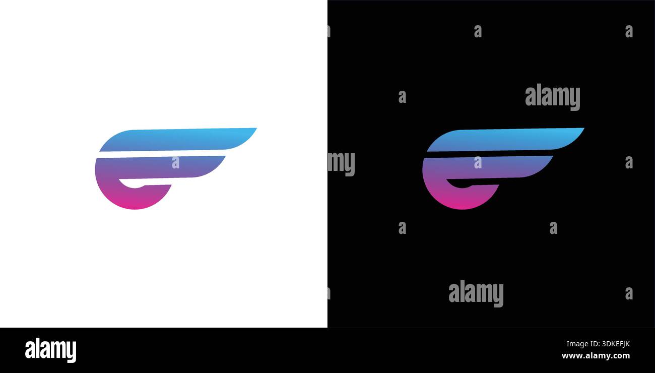 The e fly logo design is modern and unique Stock Vector