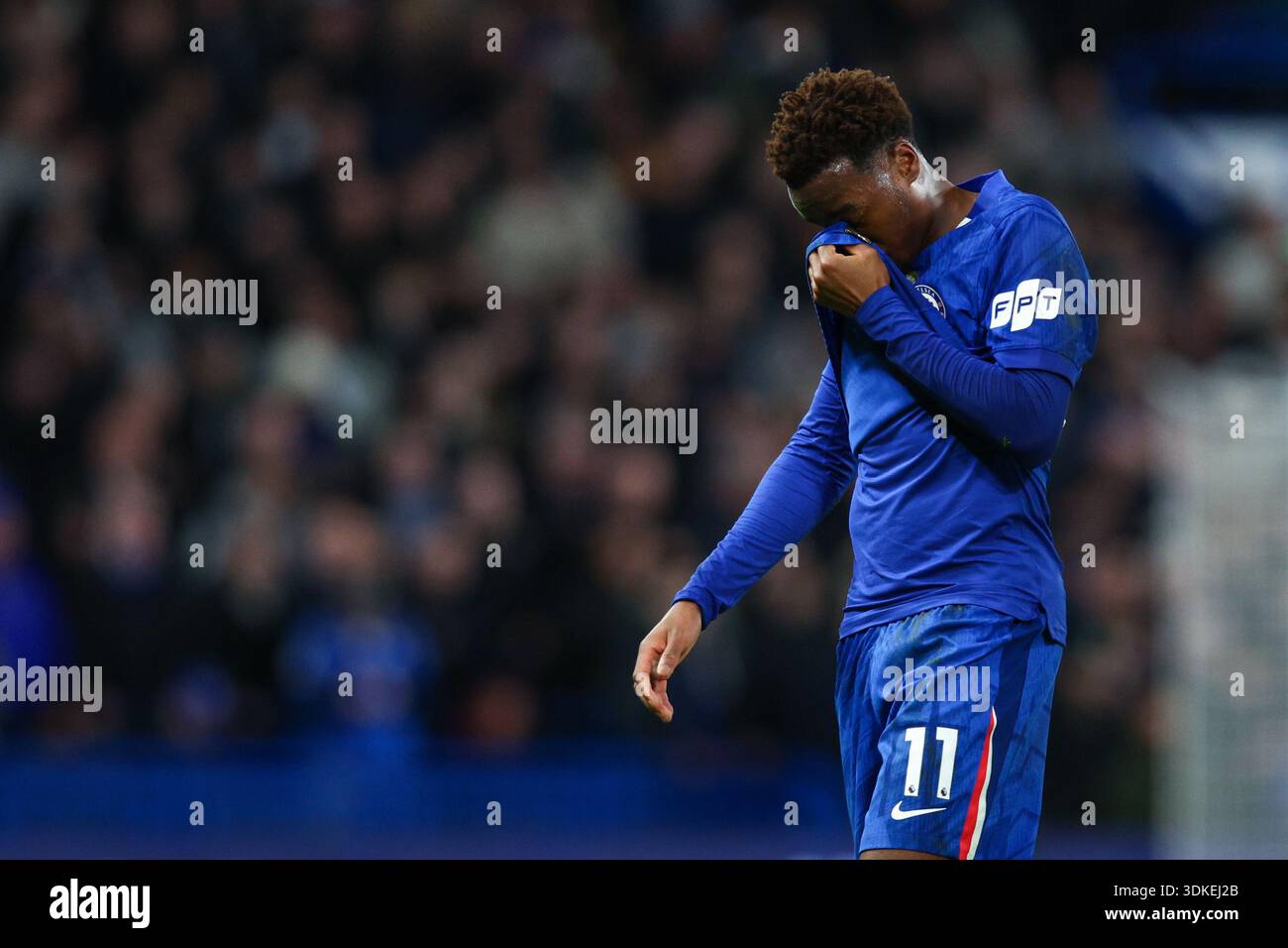 LONDON, UK - 31st Jan 2026: Jamie Gittens of Chelsea looks dejected as ...