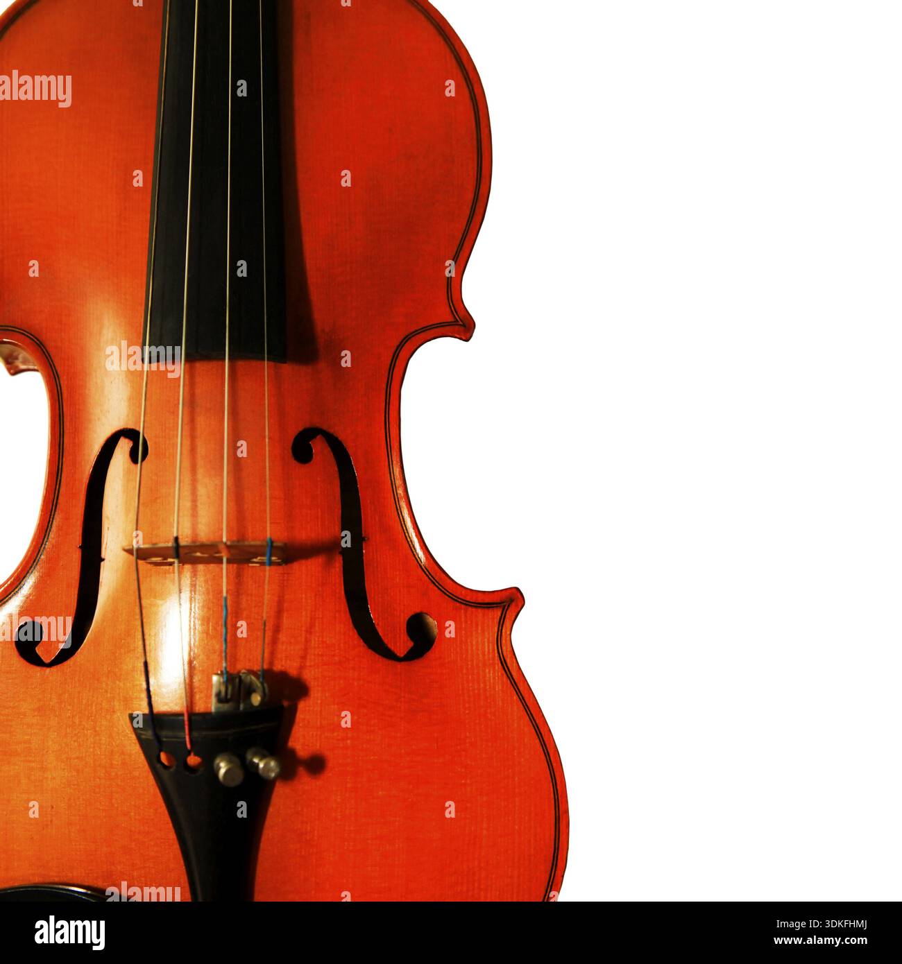 1937 old violin on the white background Stock Photo