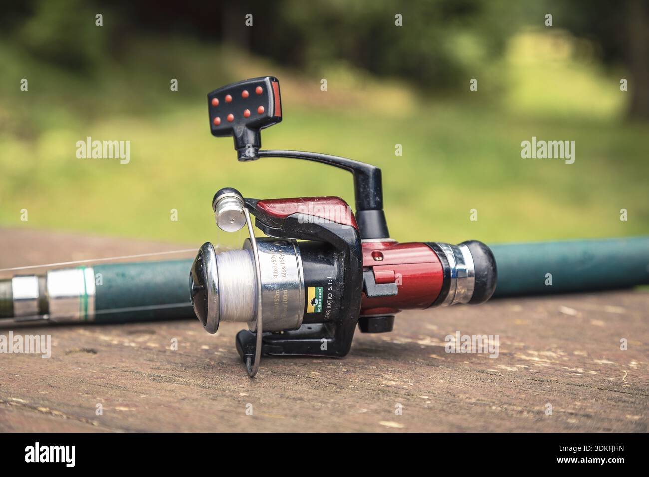 Modern fishing rod Stock Photo