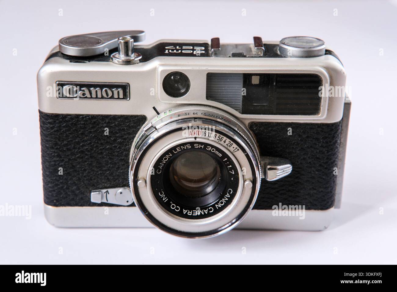 Canon Demi EE17 35mm half-frame film camera produced in 1966 Stock