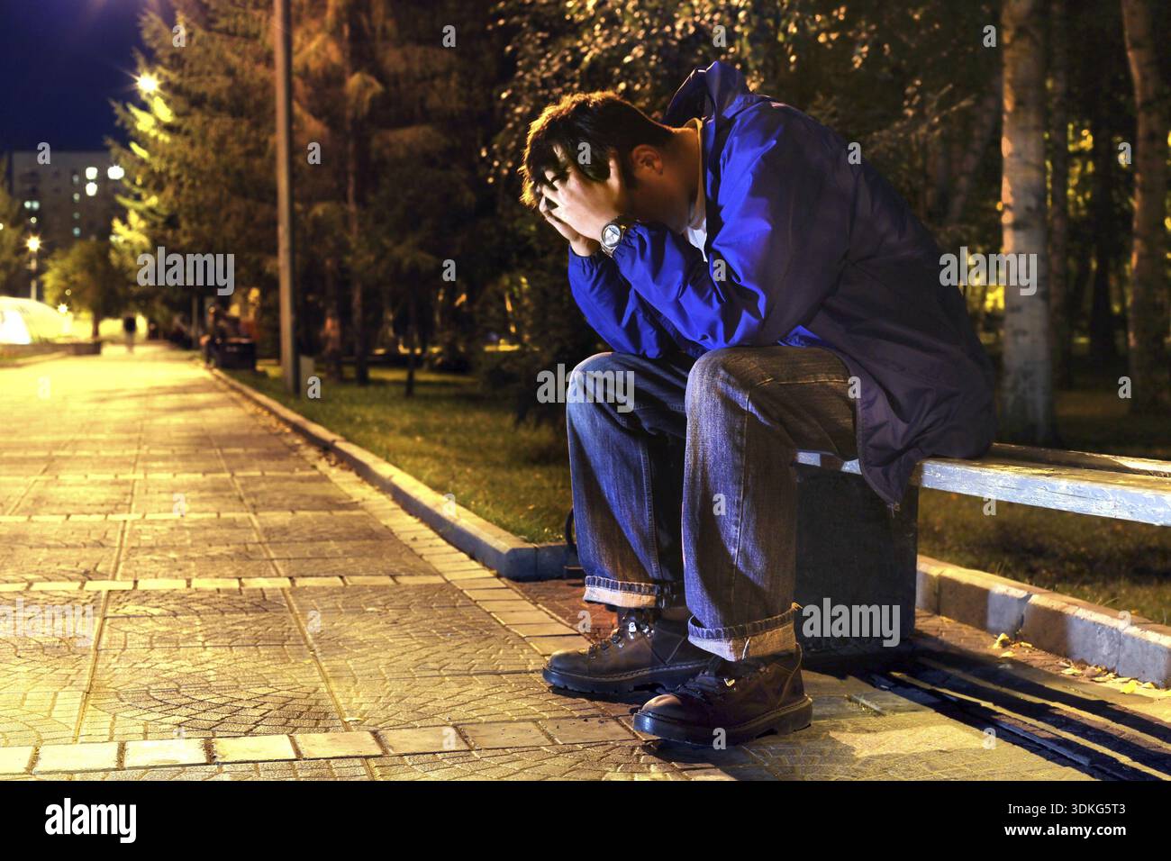 Sad lonely teenager hidden hi-res stock photography and images - Alamy