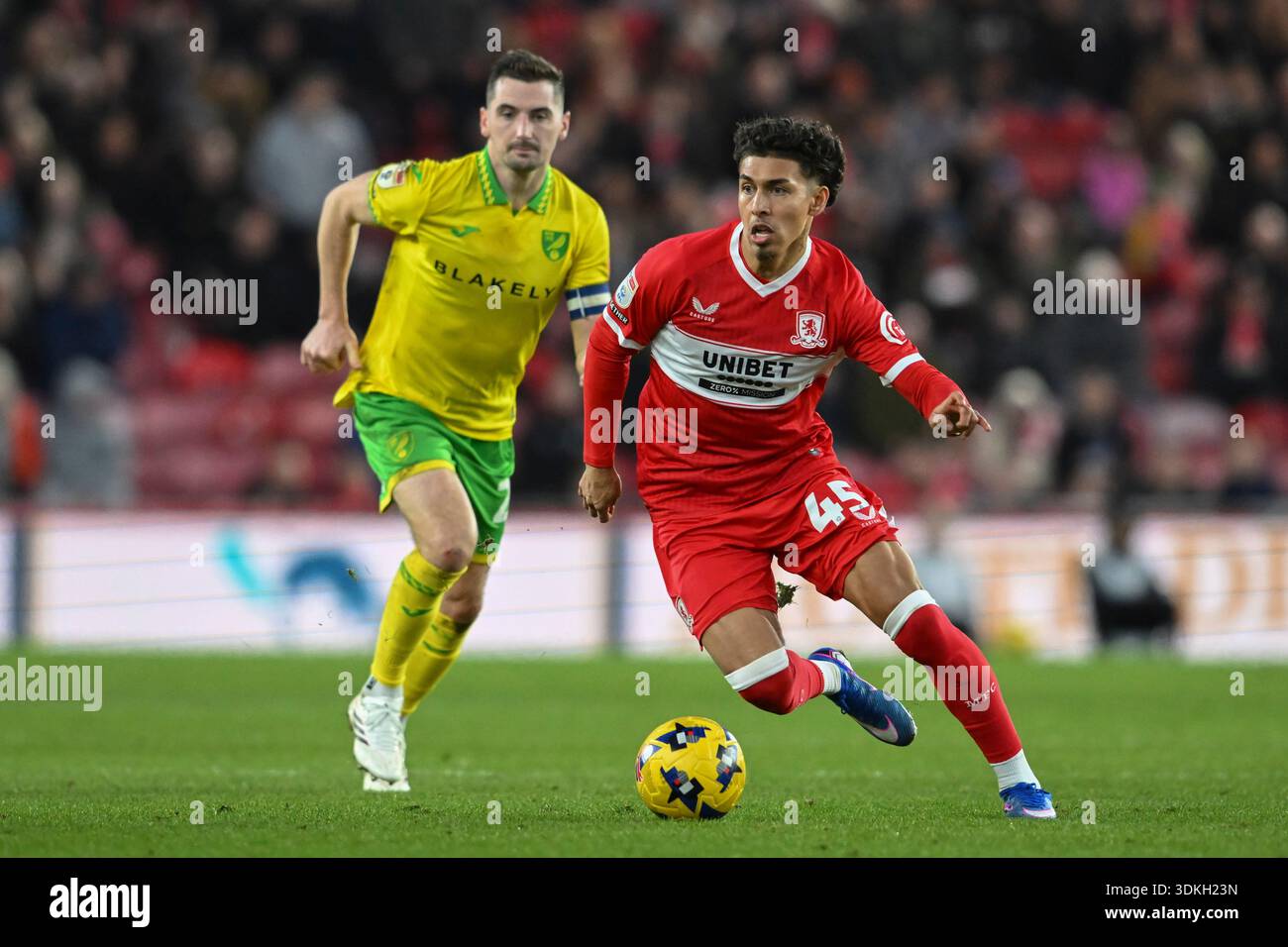 Jeremy Sarmiento Of Controls The Ball During The Sky Bet Jeremy Sarmiento Of Controls The Ball During The Sky Bet Match Between And Norwich City At The Riverside Stadium On Saturday 31st January 2026 Photo Trevor Wilkinson Mi News 3DKH23N 