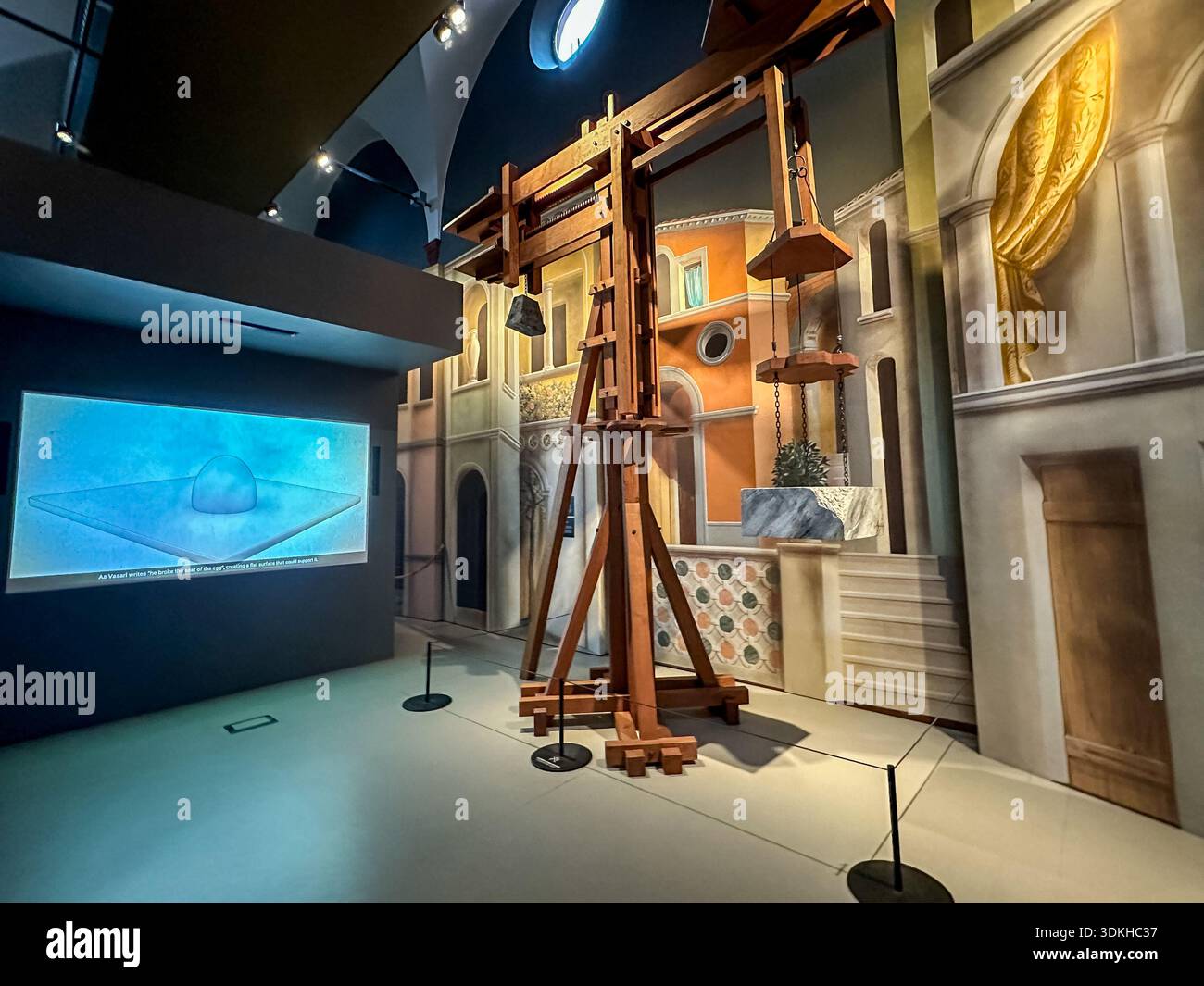 Mech Inventions Leonardo da Vinci mechanical inventions exhibit inside the Museo ...