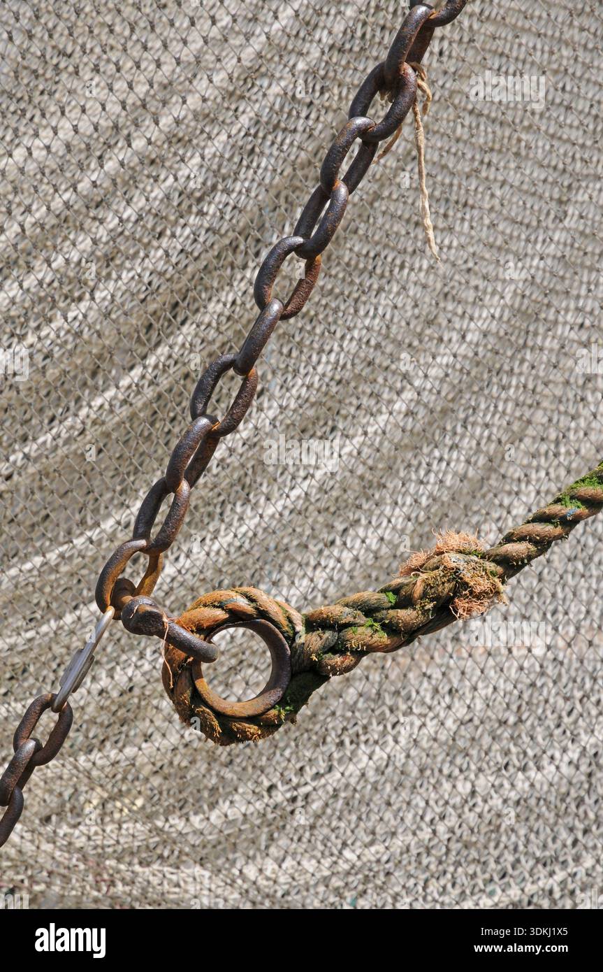 Trawle Lead Rope Chain, rope, net, fishing boat, ship, cutter, fishing trawler, crab ...