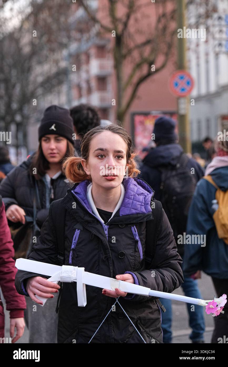 A protester takes part in a national demonstration involving anarchist ...