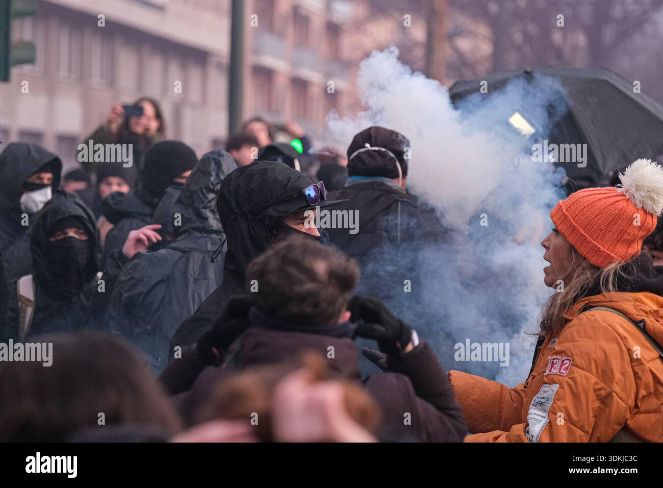 Protesters take part in a national demonstration involving anarchist ...