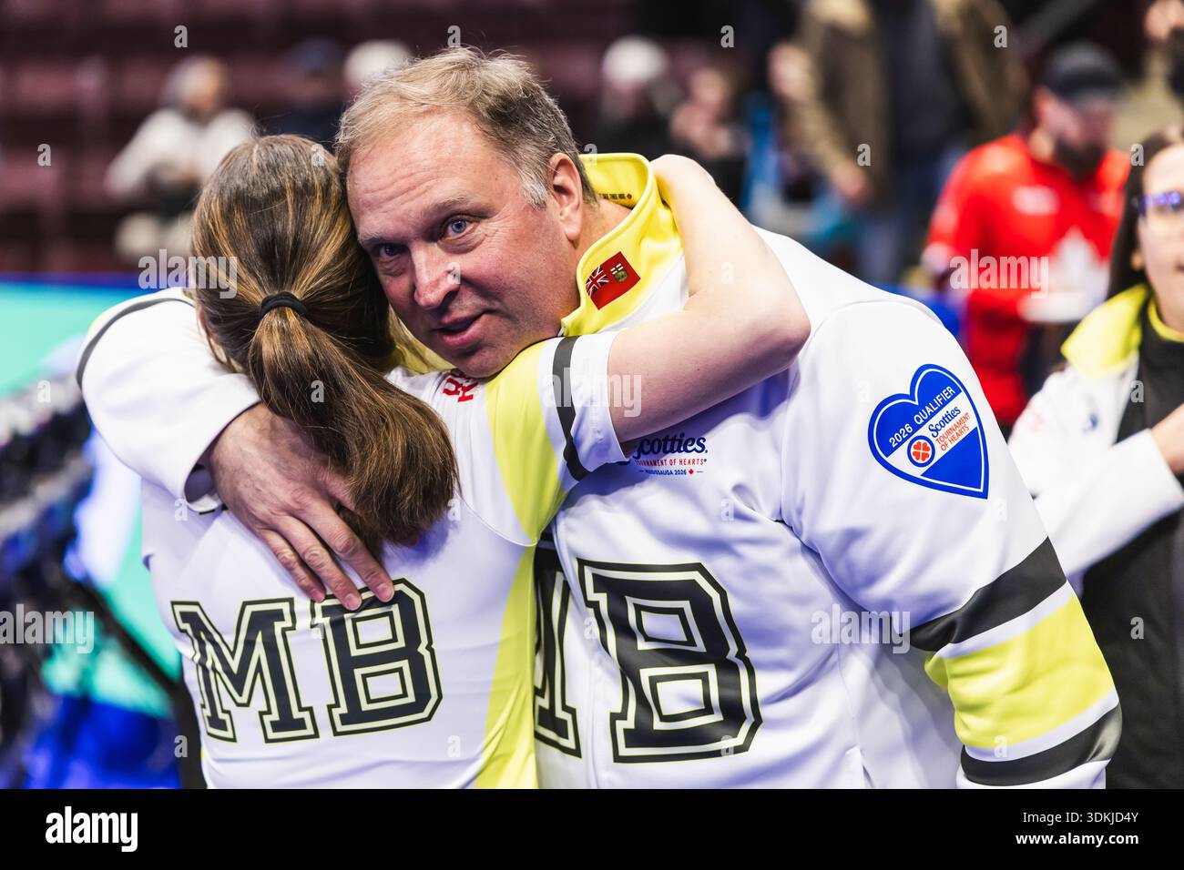 MISSISSAUGA, ON - JANUARY 31: (L-R) Kaitlyn Lawes and Coach Marcel ...