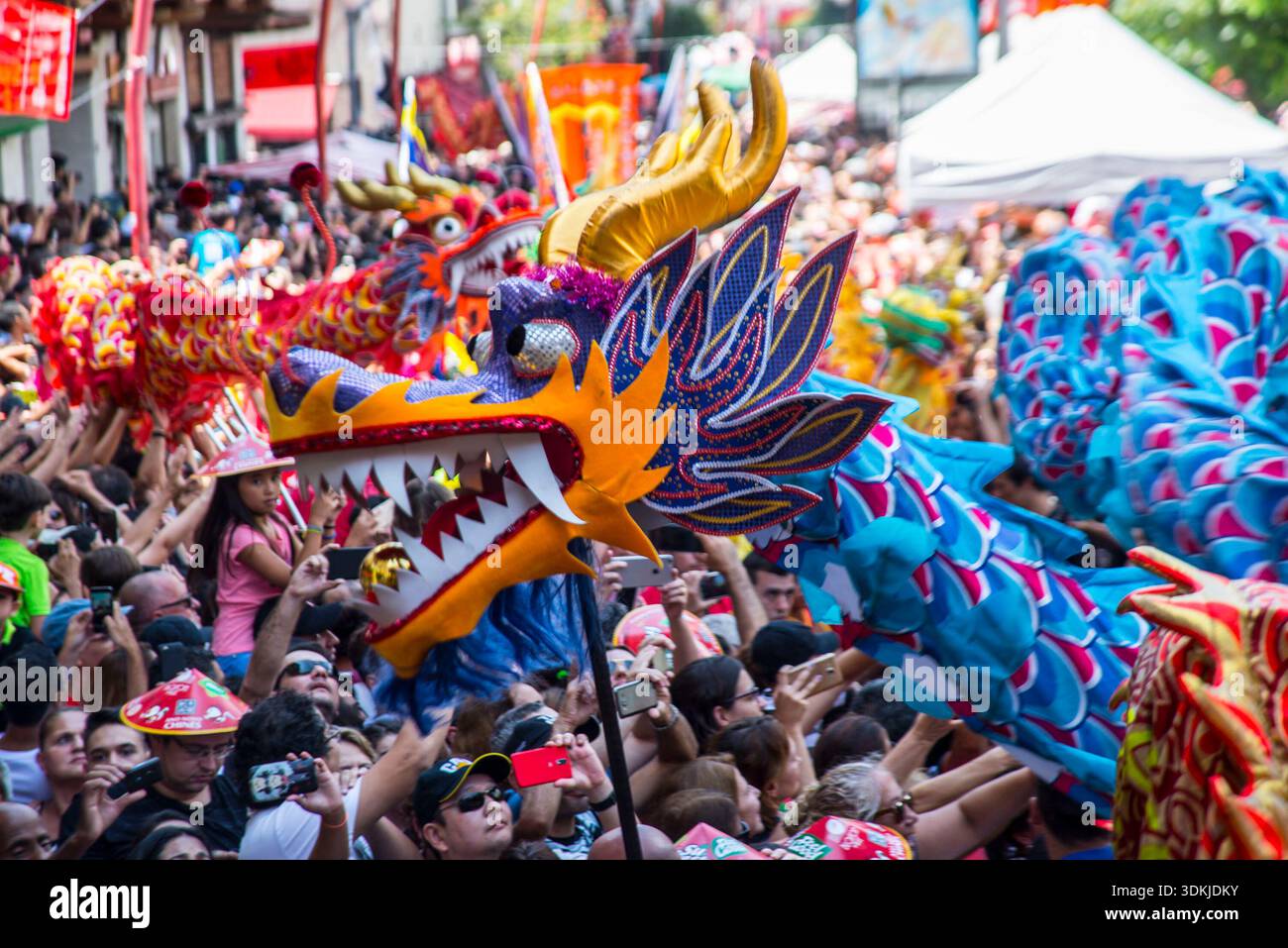 Dragon Fall Brazil Sao Paulo, Brazil. 31st Jan, 2026. The dragon and lion dance is ...