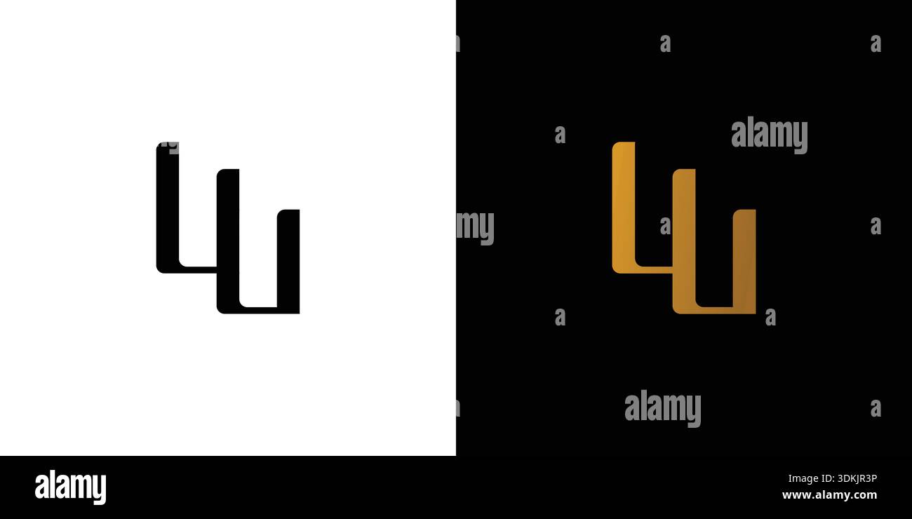 Luxury and simple letter W initials logo design Stock Vector