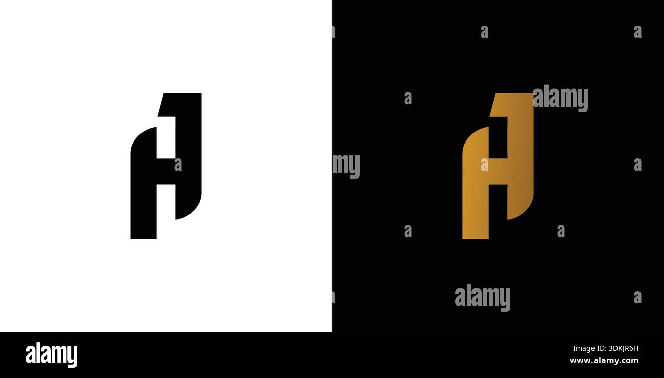 Simple and unique letter H1 initials logo design Stock Vector
