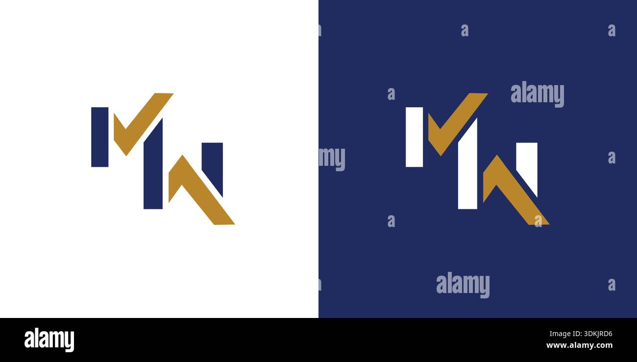 Strong and unique letter MW initials logo design Stock Vector