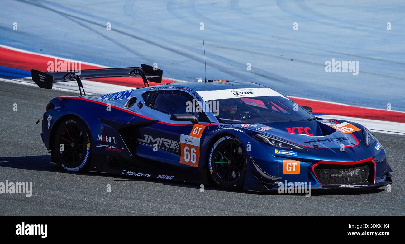 The car of Johor Motorsports Racing - JMR, Corvette C7 GT3-R is seen ...