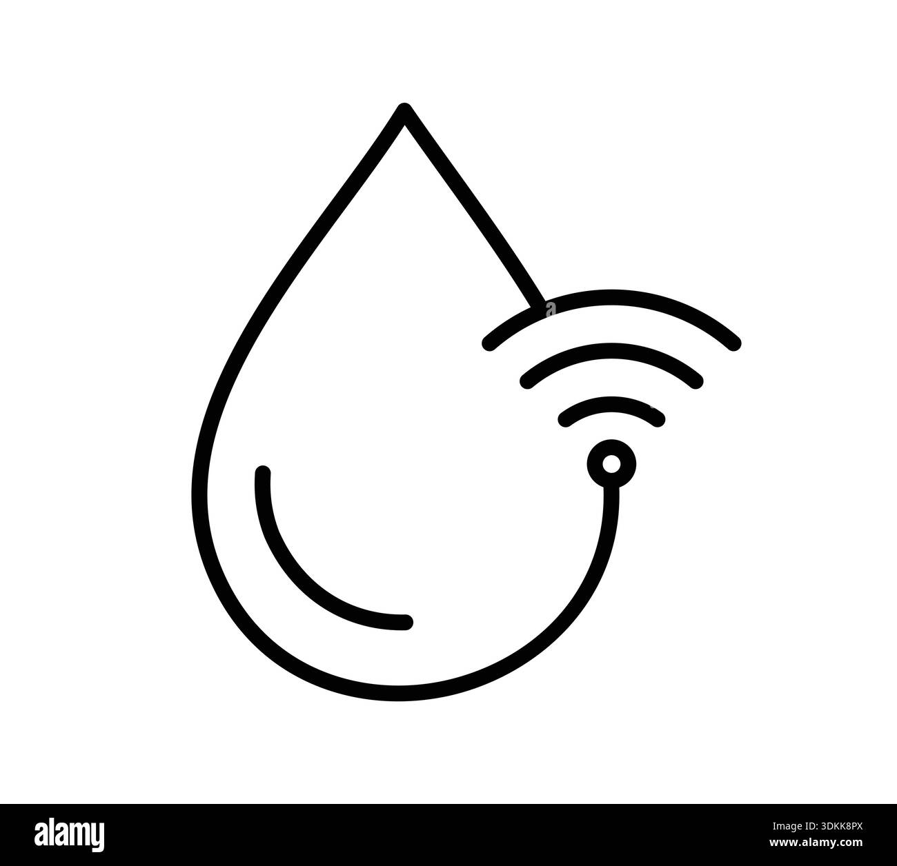 Simple and clean design of a water drop icon featuring a wireless ...
