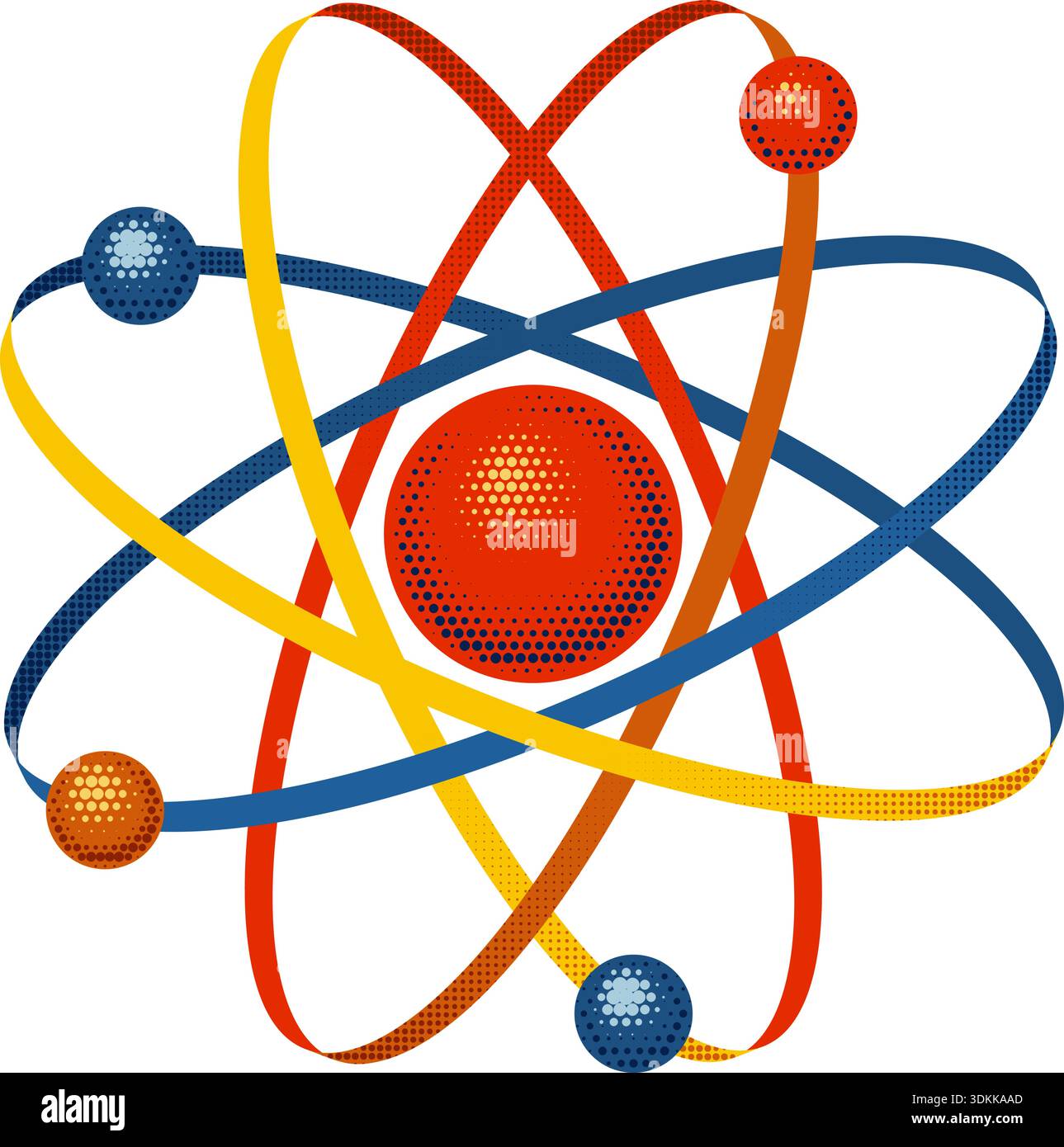 Retro Atomic Science Nuclear Physics Illustration Stock Vector