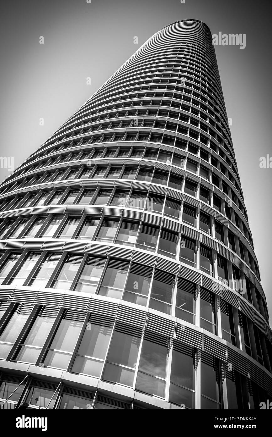 Metal cylindrical architecture Black and White Stock Photos & Images ...