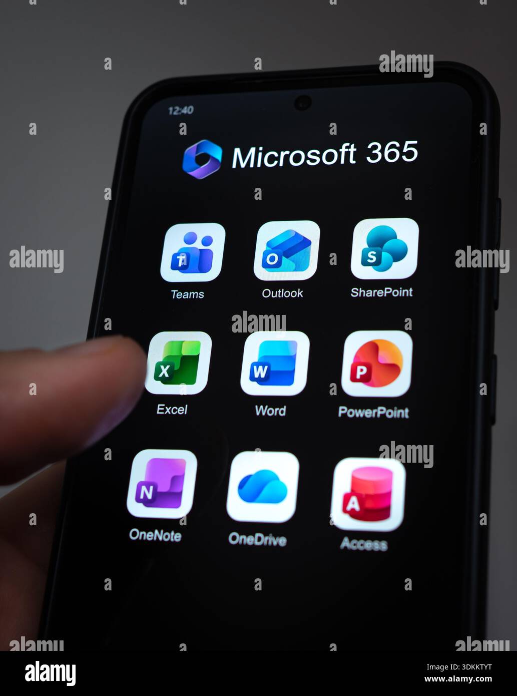 Microsoft 365 office software services Stock Photo