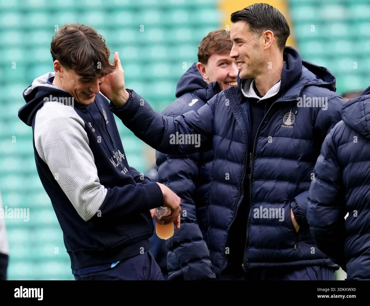 Falkirk's Barney Stewart (left) and Brian Graham ahead of the William ...