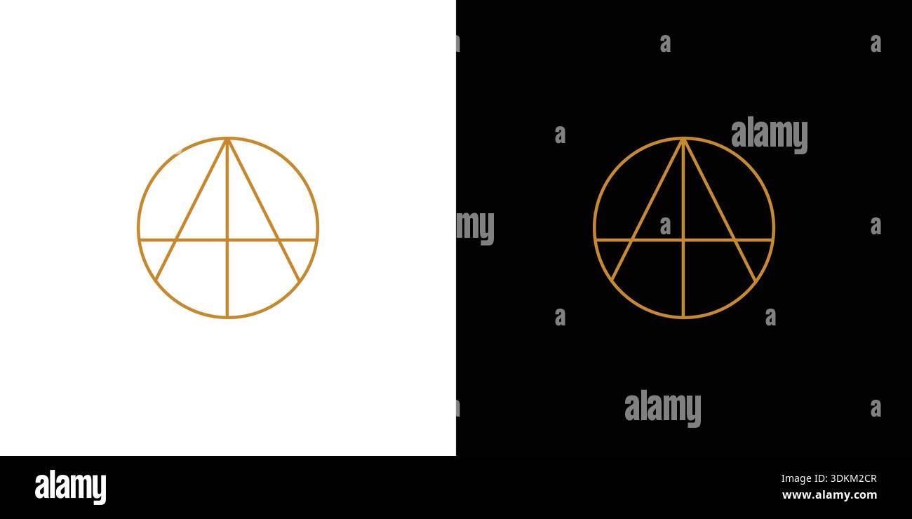 Modern and luxurious AA letter initial logo design Stock Vector
