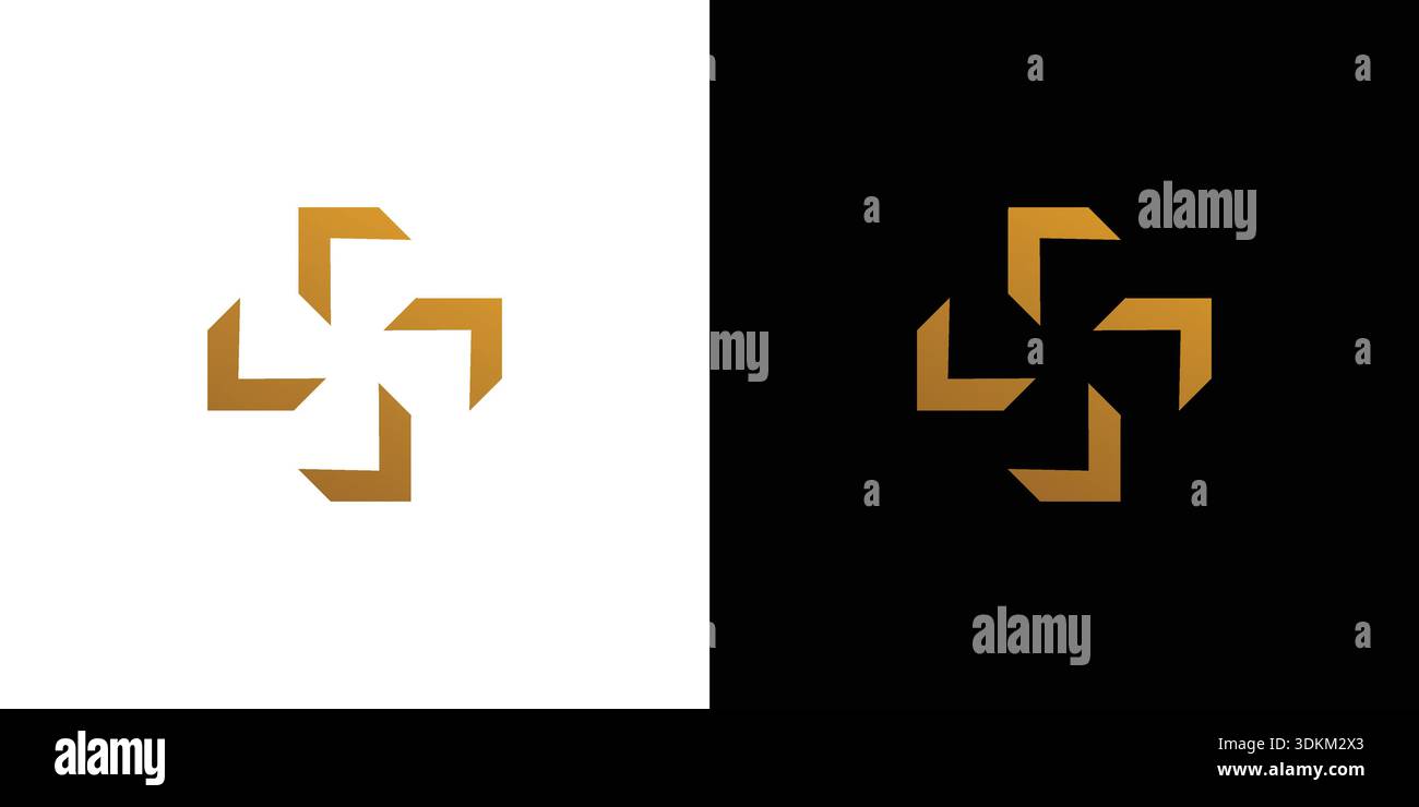 Modern and unique cross plus logo design Stock Vector