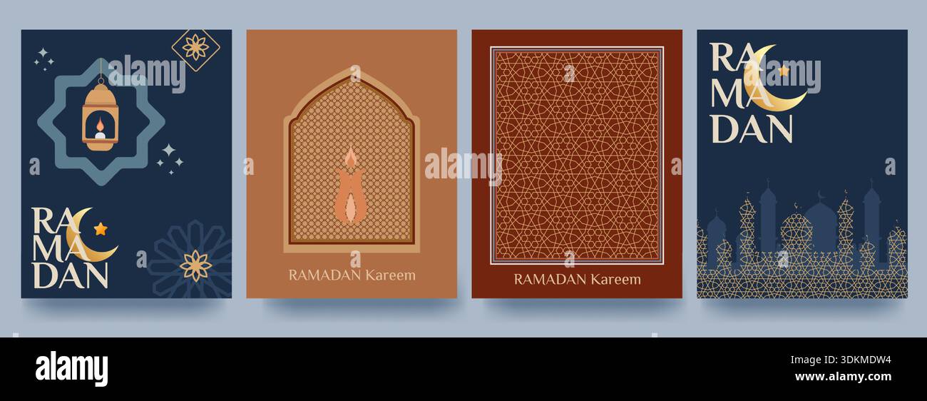 Ramadan Pattern Paper Design Set of Ramadan Kareem banners, posters, greeting cards, and cover ...