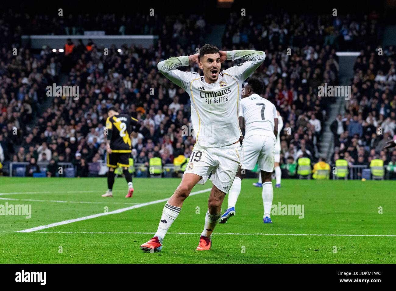 Spanish La Liga EA Sports soccer match Real Madrid vs Rayo Vallecano at ...