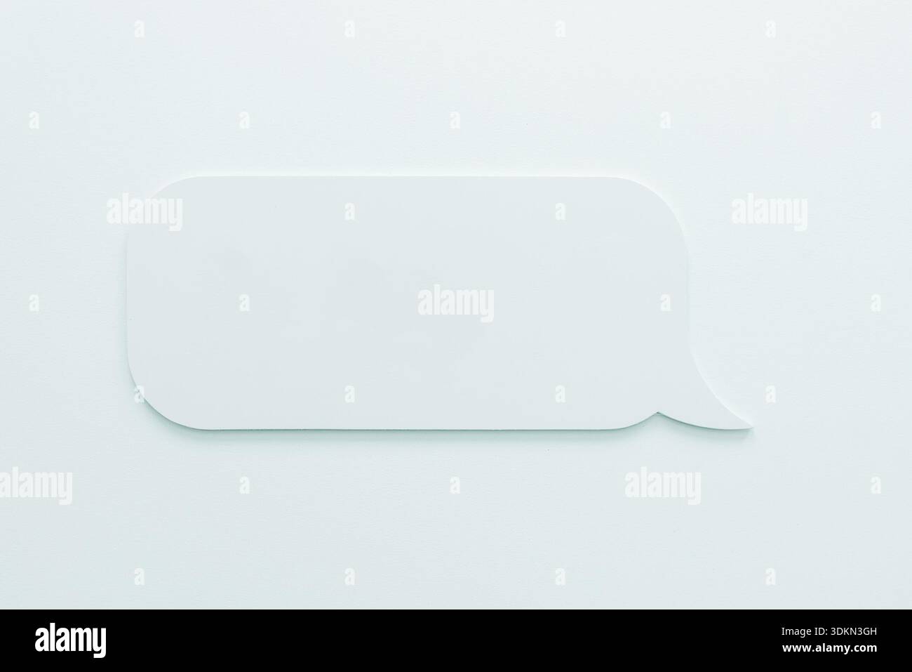 Blank white comic speech bubble cloud on isolated background with empty copy space for text mockup Stock Photo
