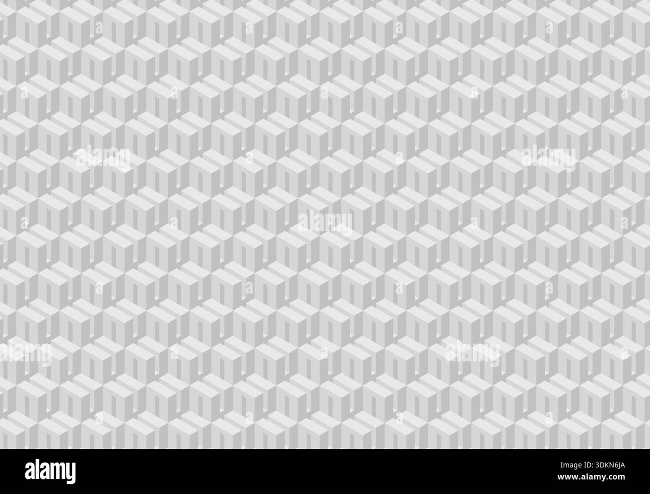 Abstract gray isometric cube pattern.  Modern geometric design, perfect for backgrounds, websites, presentations, and textures. Stock Vector