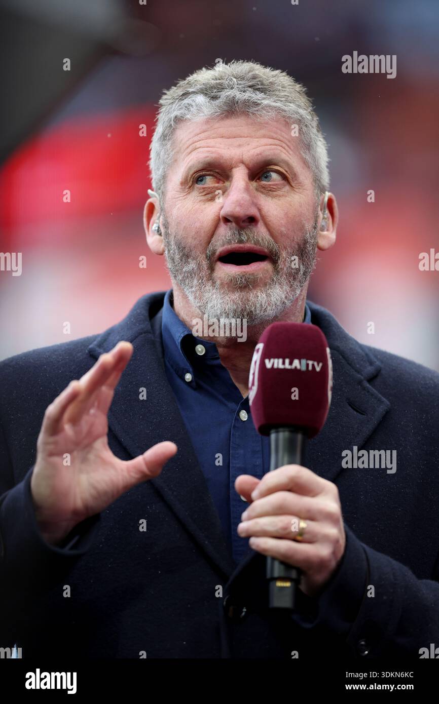 Pundit Andy Townsend before the Premier League match at Villa Park ...