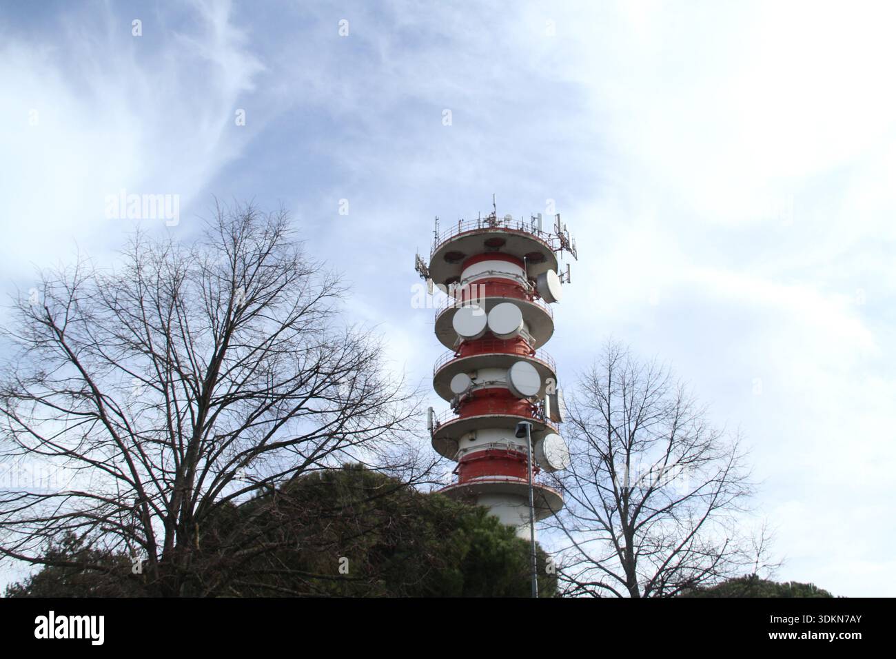Antenna tower in Rimini, Italy Stock Photo