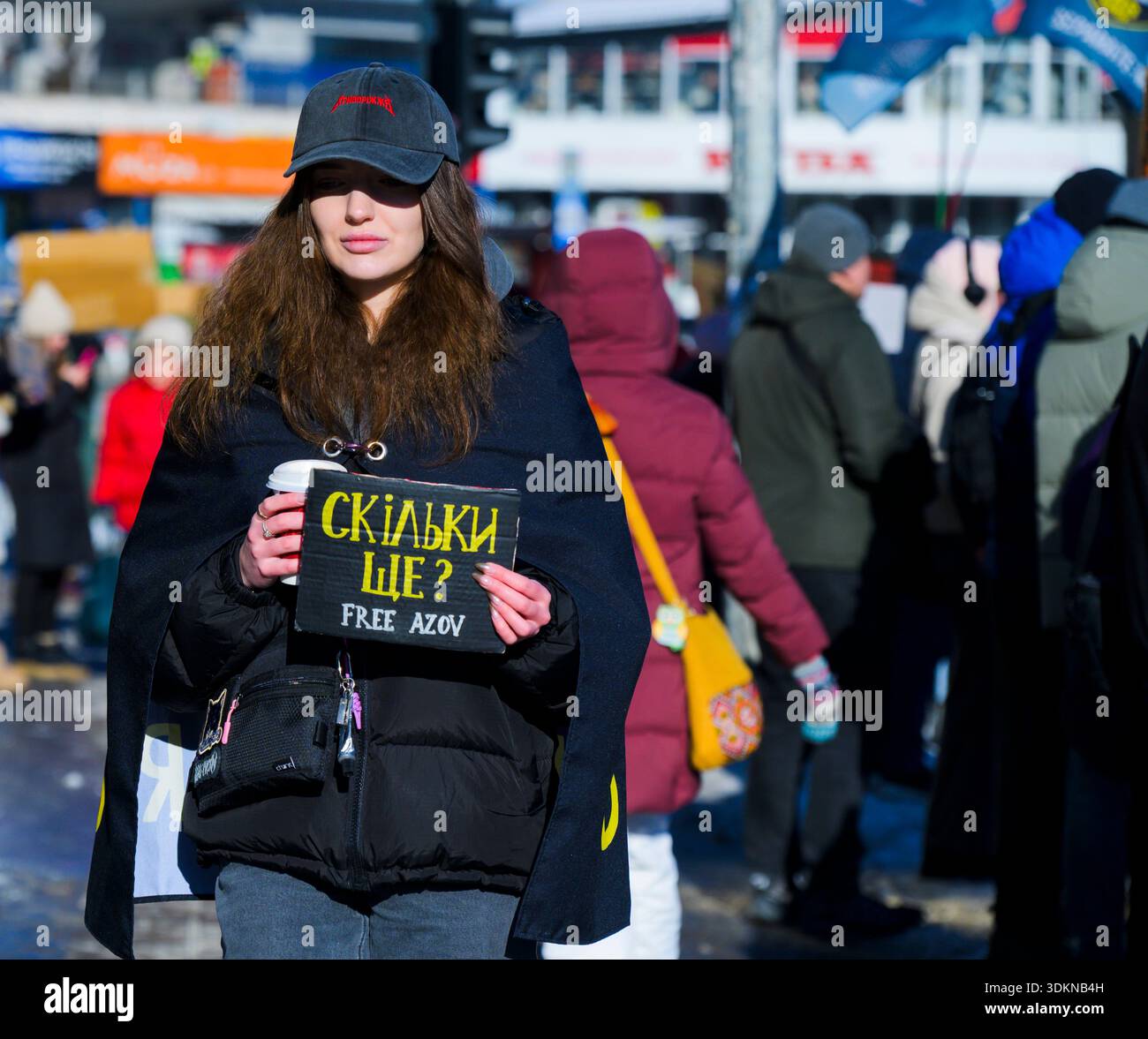 Kyiv, Ukraine - 1st February,2026: Young woman holds HOW MUCH MORE ...
