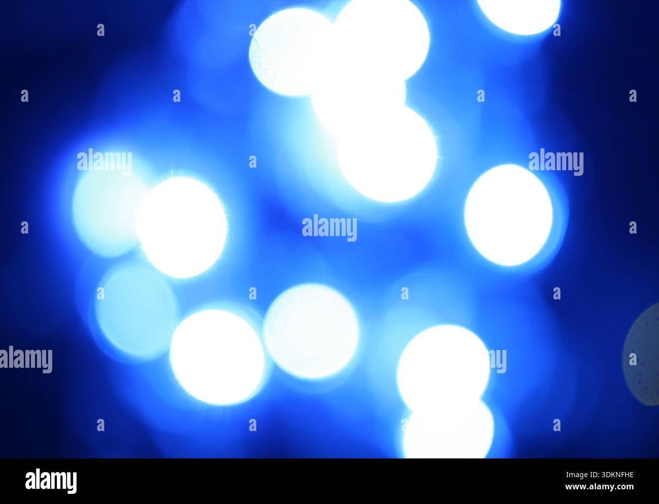 Christmas bokeh lighteffects blue abstract background Stock Photo