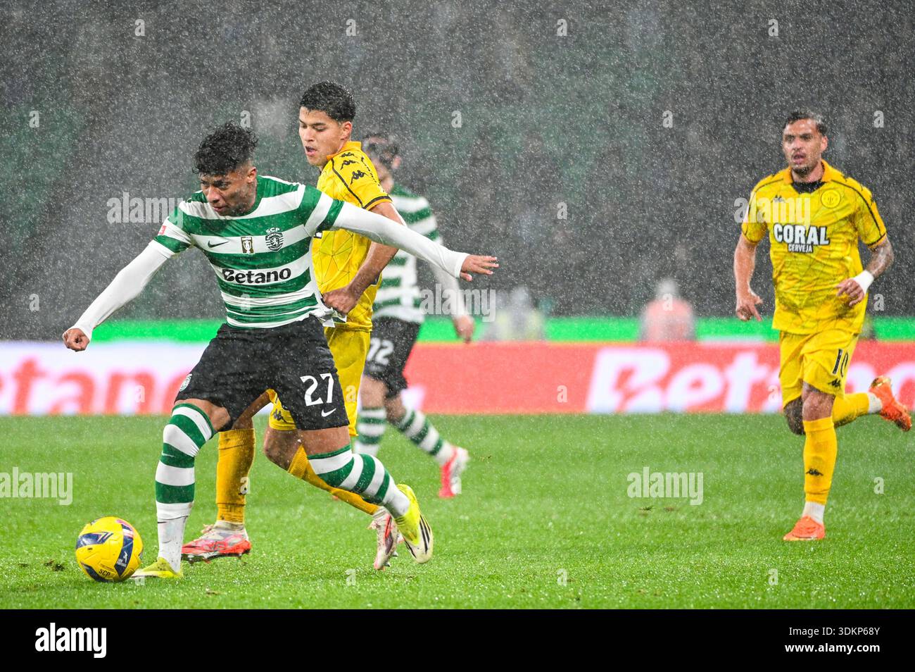 Lisbon, Portugal. 1 February 2026. Alisson Santos forward of Sporting ...