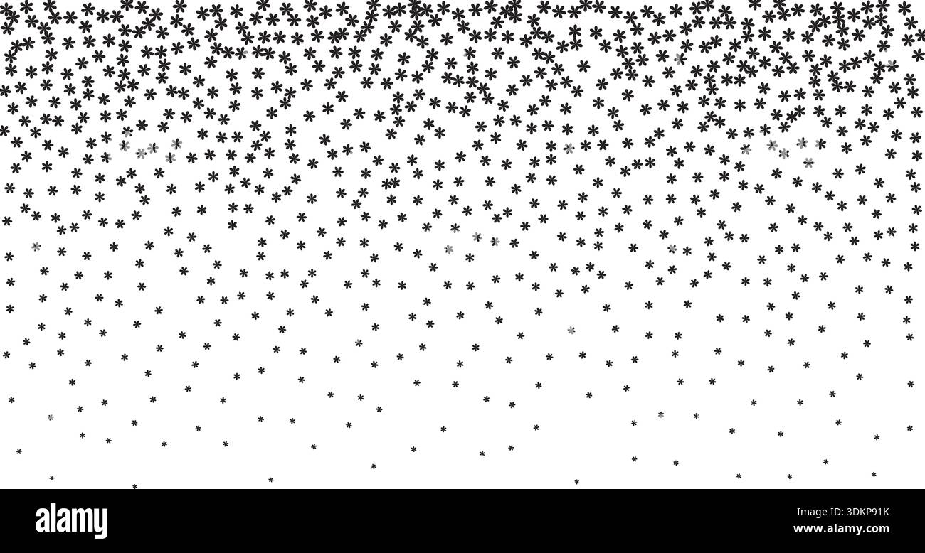 Stippling gradient, noise gradient background, stipple effect made by snowflake shapes. Noise gradient texture background. Stock Vector