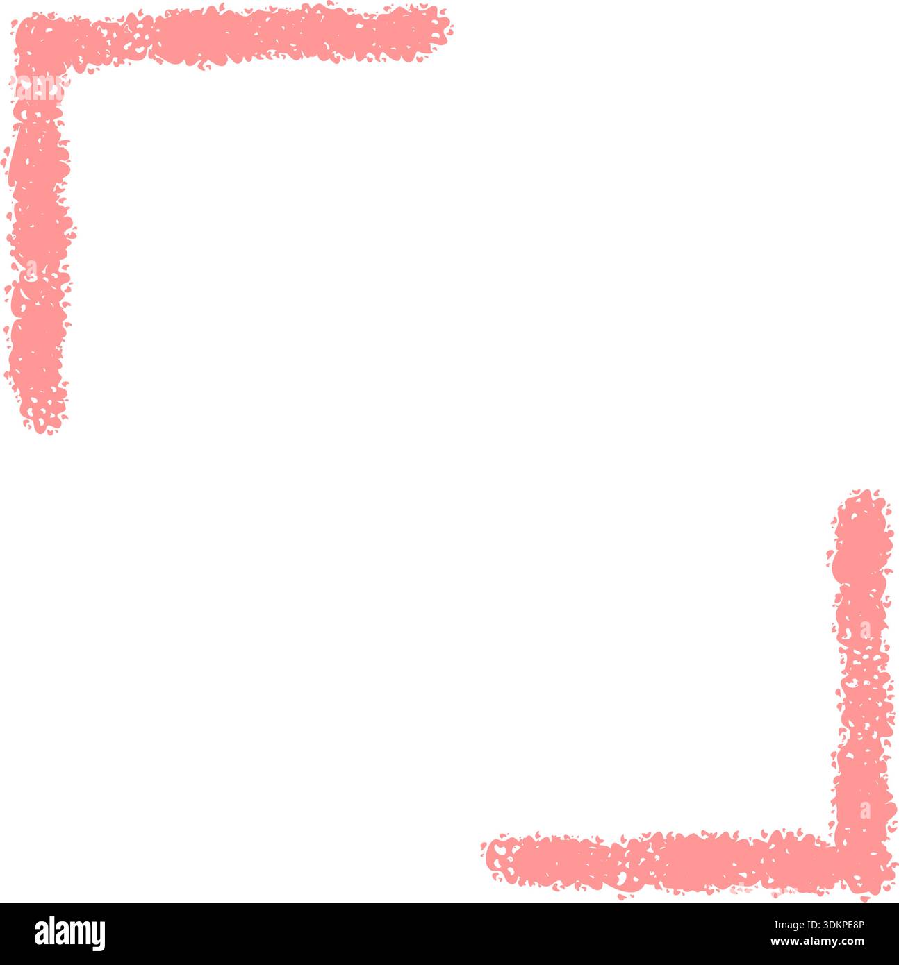Crayon Sketch Pastel Frame Corner Element Stock Vector