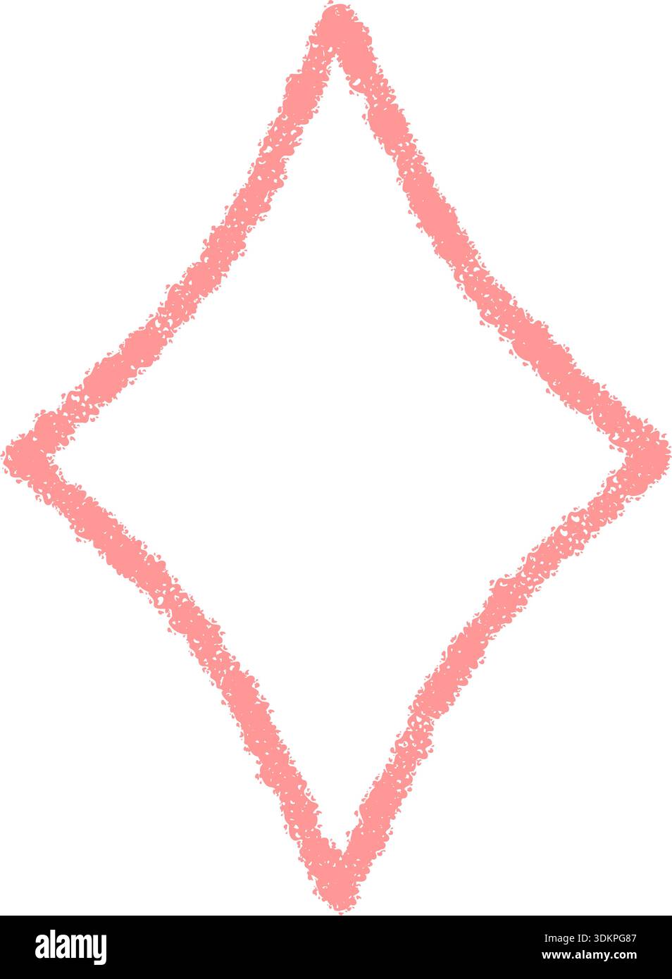 Crayon Outline Firework Star Symbol Stock Vector