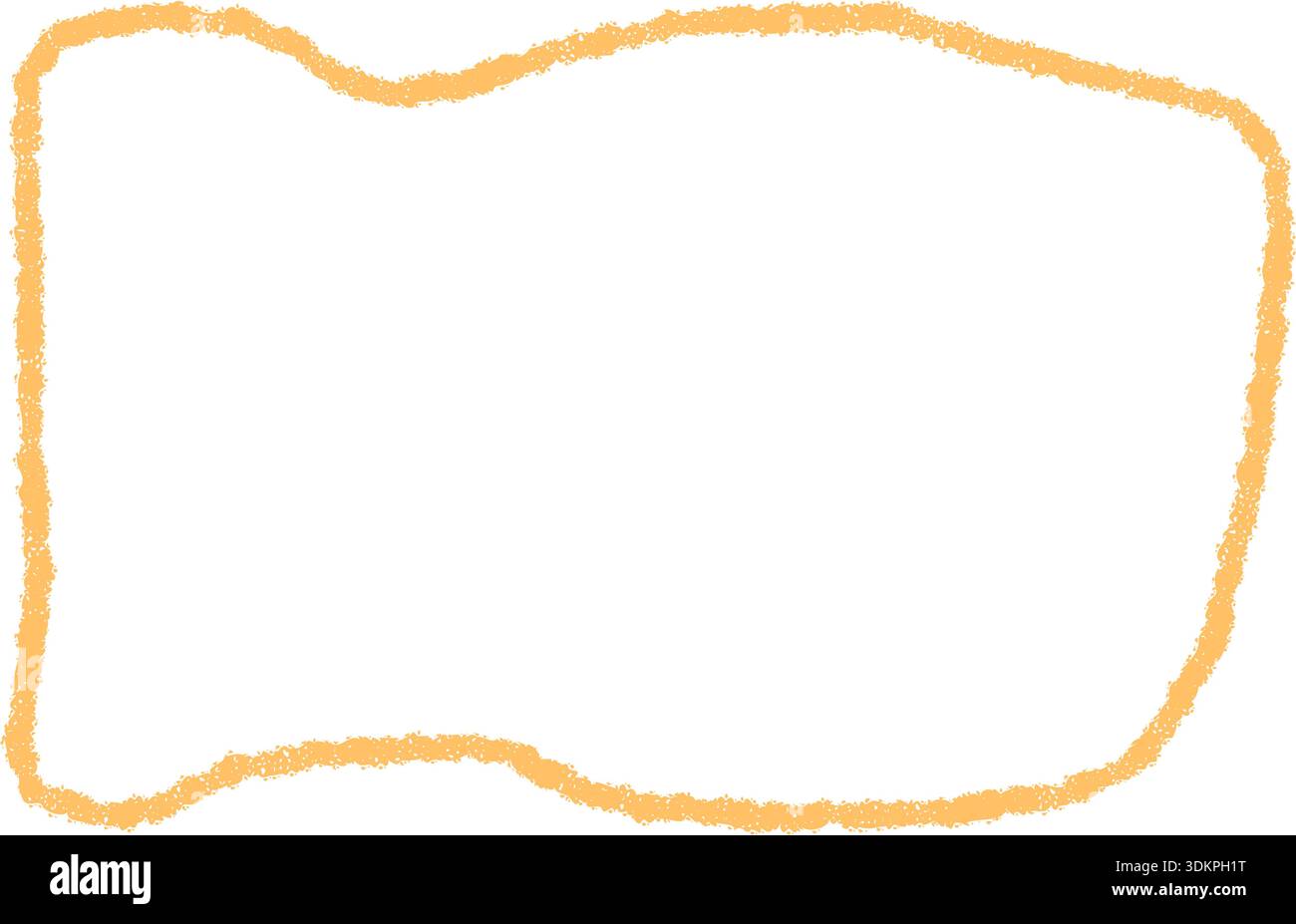 Wavy Crayon Outline Quote Frame Stock Vector