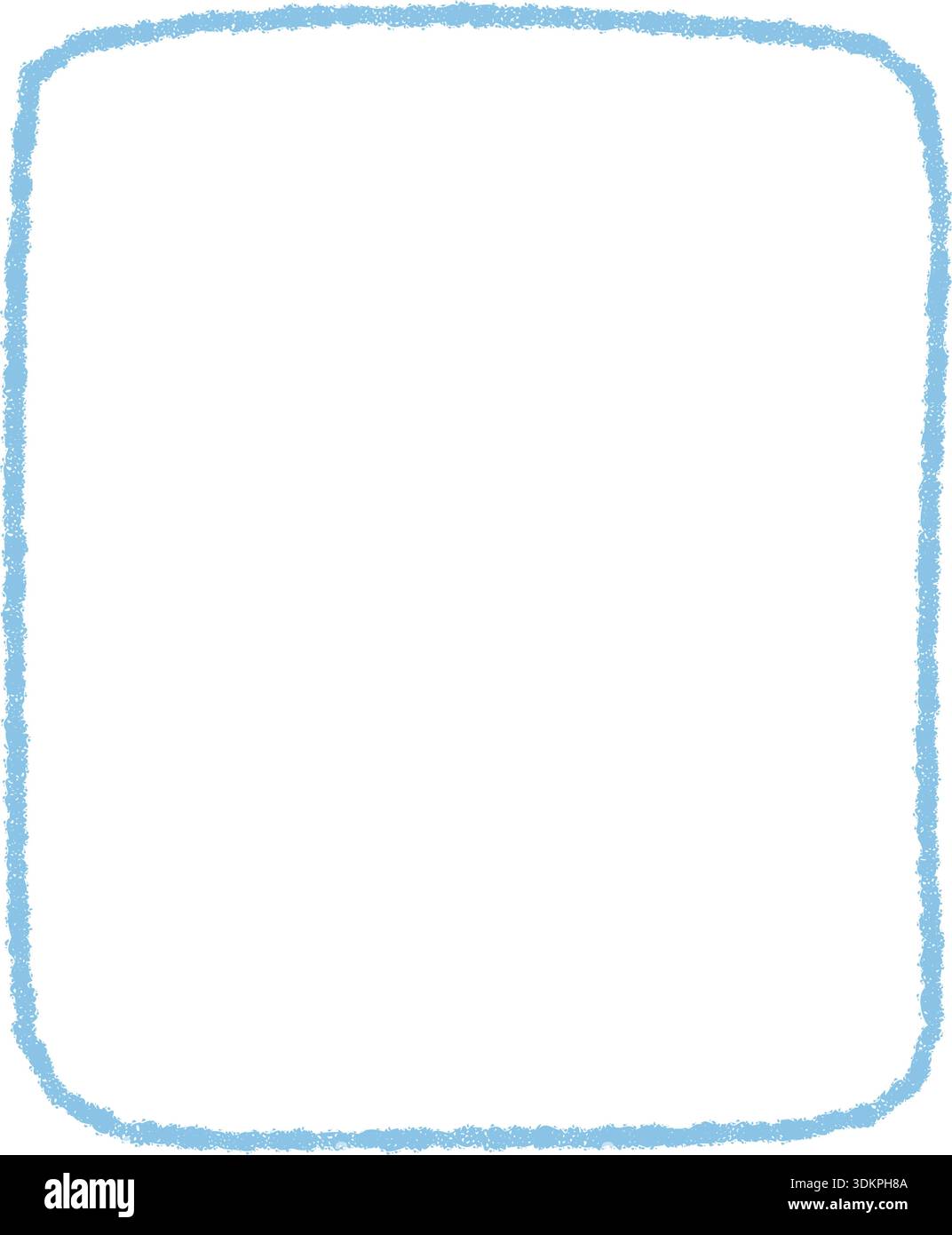 Crayon Sketch Square Quote Frame Outline Stock Vector