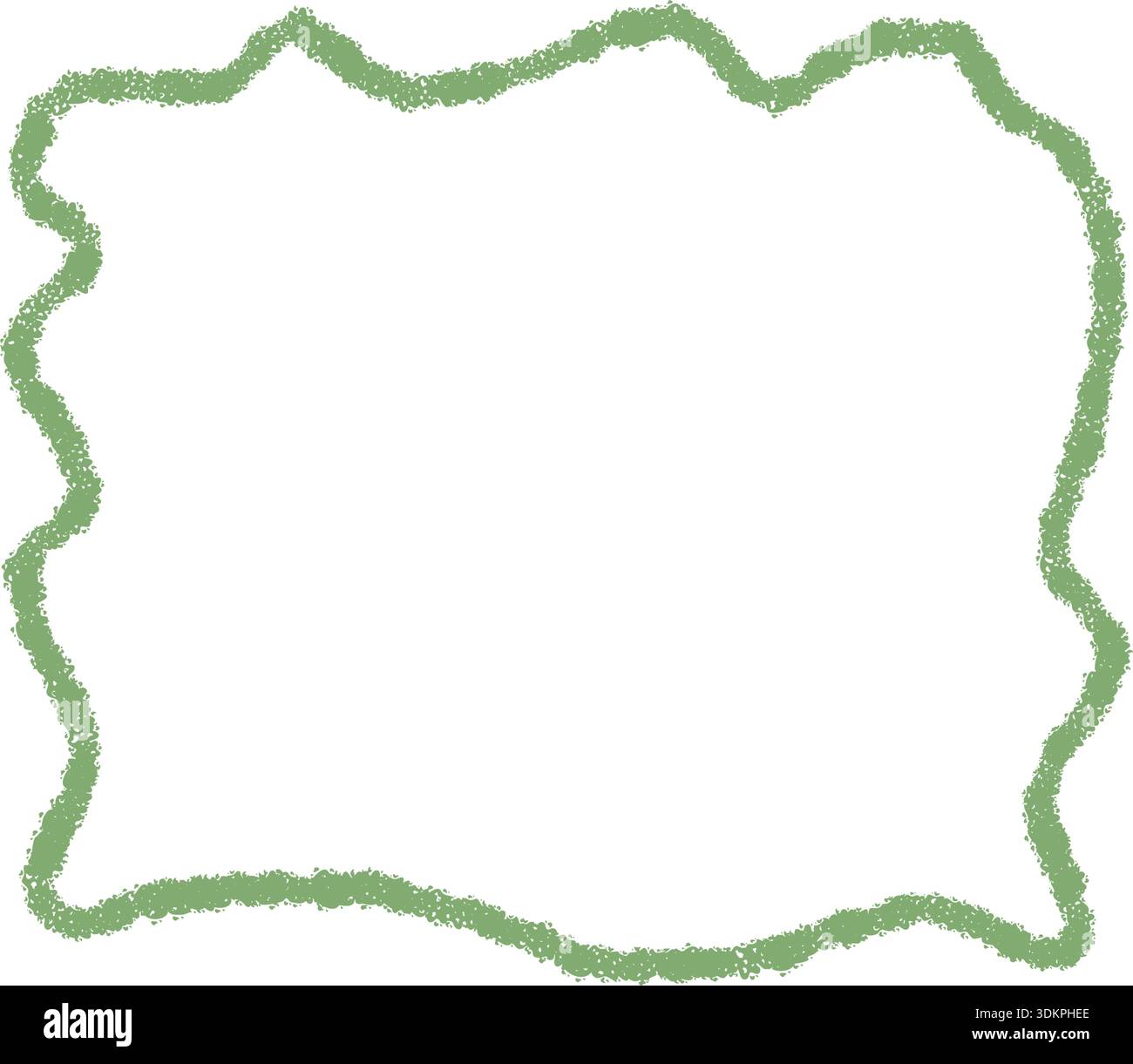Organic Wavy Hand Drawn Chalk Frame Stock Vector