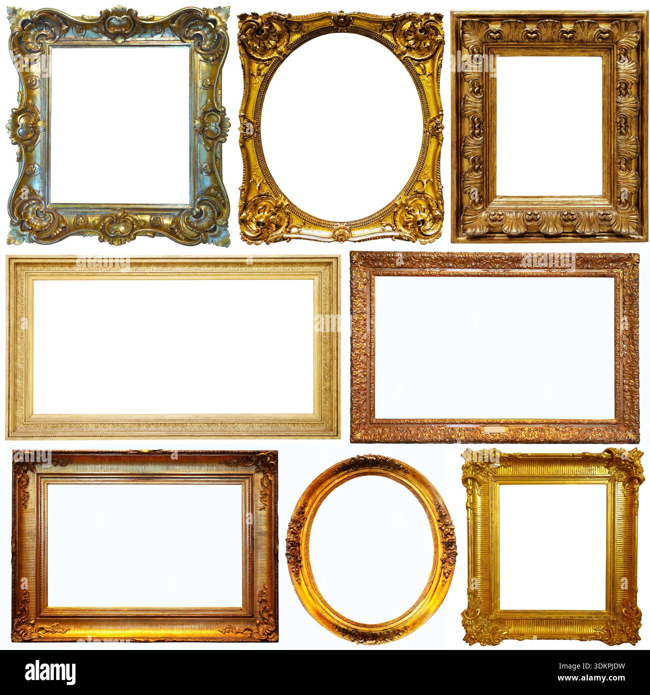 Picture frames isolated on white background Stock Photo